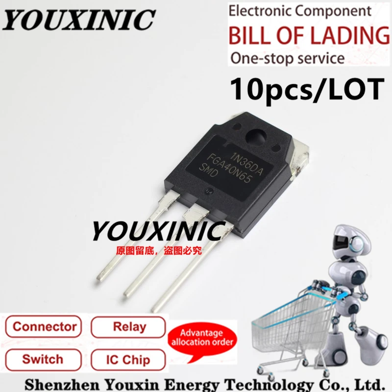

YOUXINIC 2021+ 100% New Imported Original FGA40N65SMD FGA40N65 TO-247 IGBT Pipe Welder Commonly Used 40A 650V