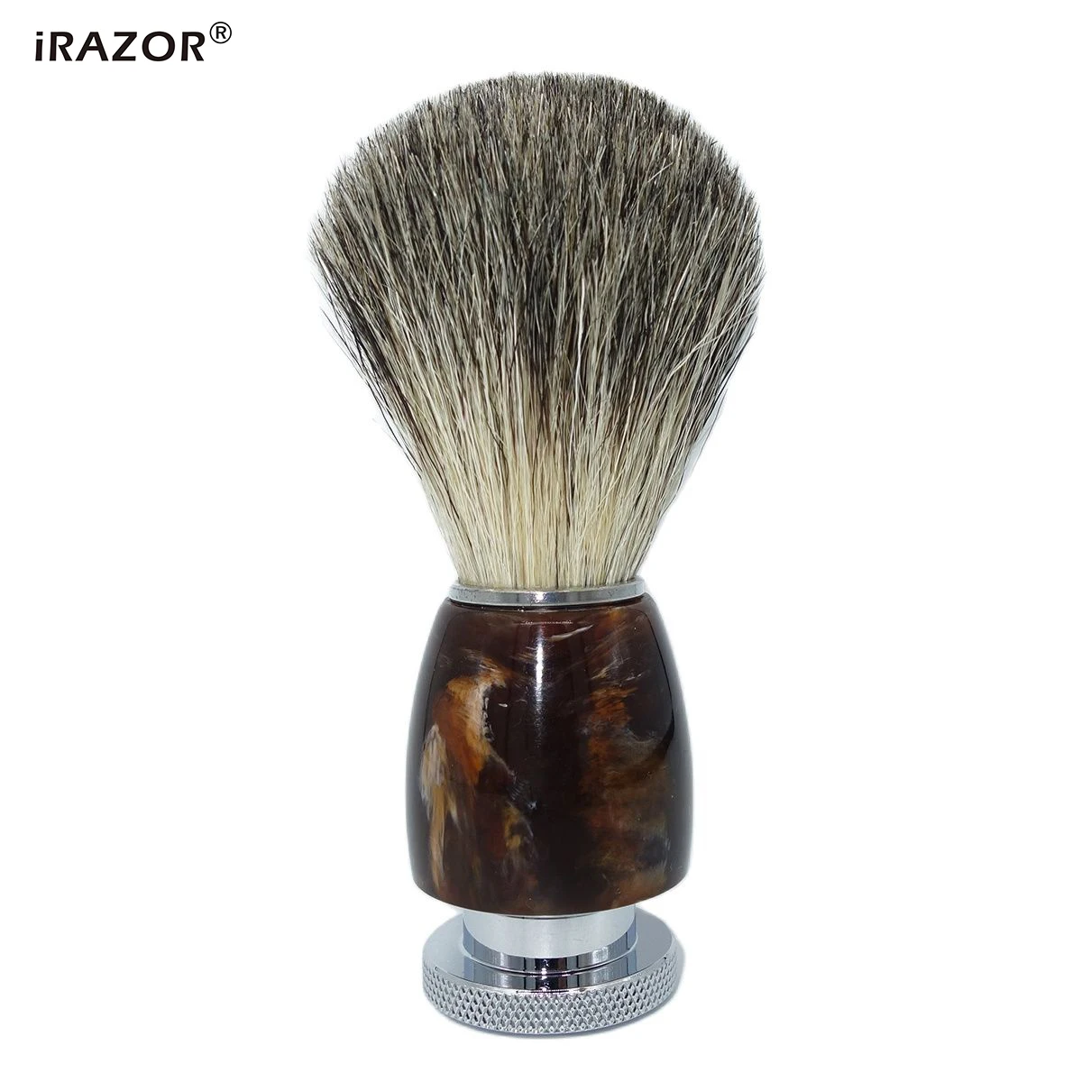 

New Professional Soft Badger Hair Resin Handle Barber Face Beard Cleaning Shaving Brush Tool for Husband Father's Day Gift