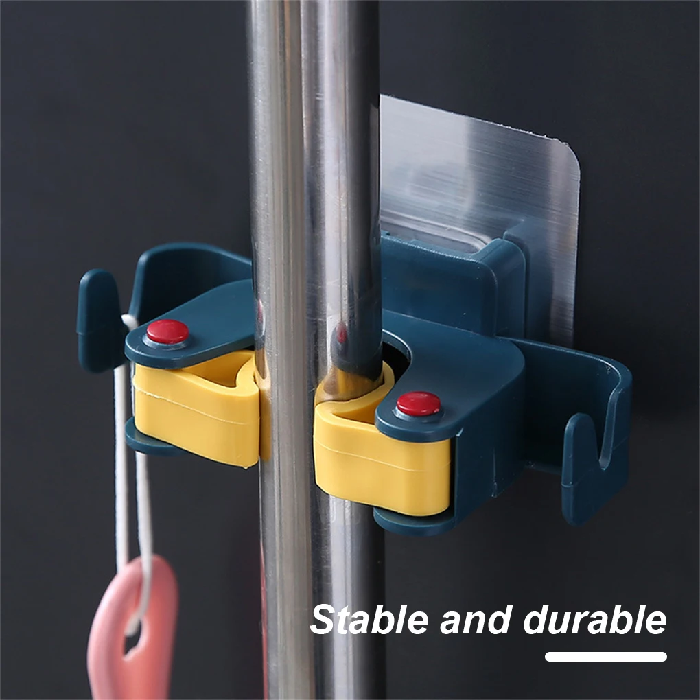 

Стеллаж для швабры из АБС-пластика и термопластичной резины, самоклеящееся устройство для хранения, бытовая техника для мытья ванной, светл...