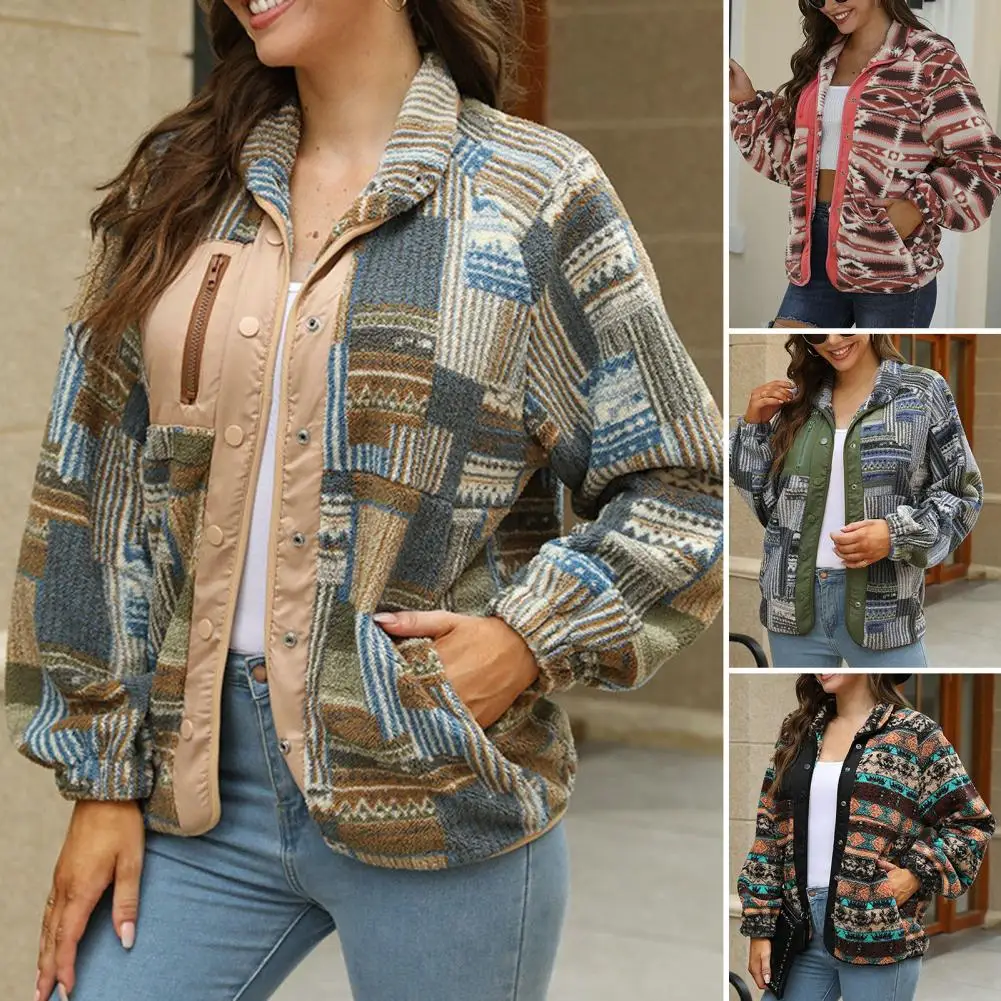 

Everyday Wear Slant Pocket Eye-catching Women Jacket for Daily Life