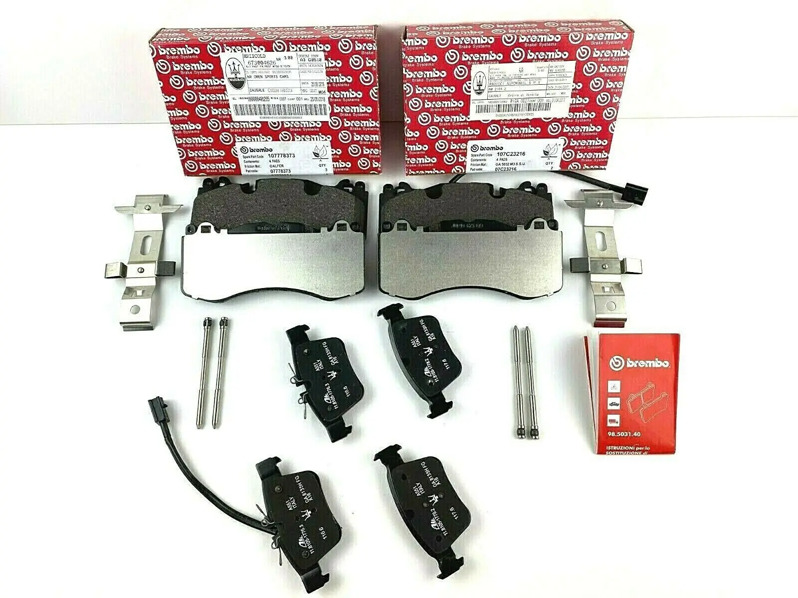 Передние и задние тормозные колодки для Maserati Levante S-оригинальные