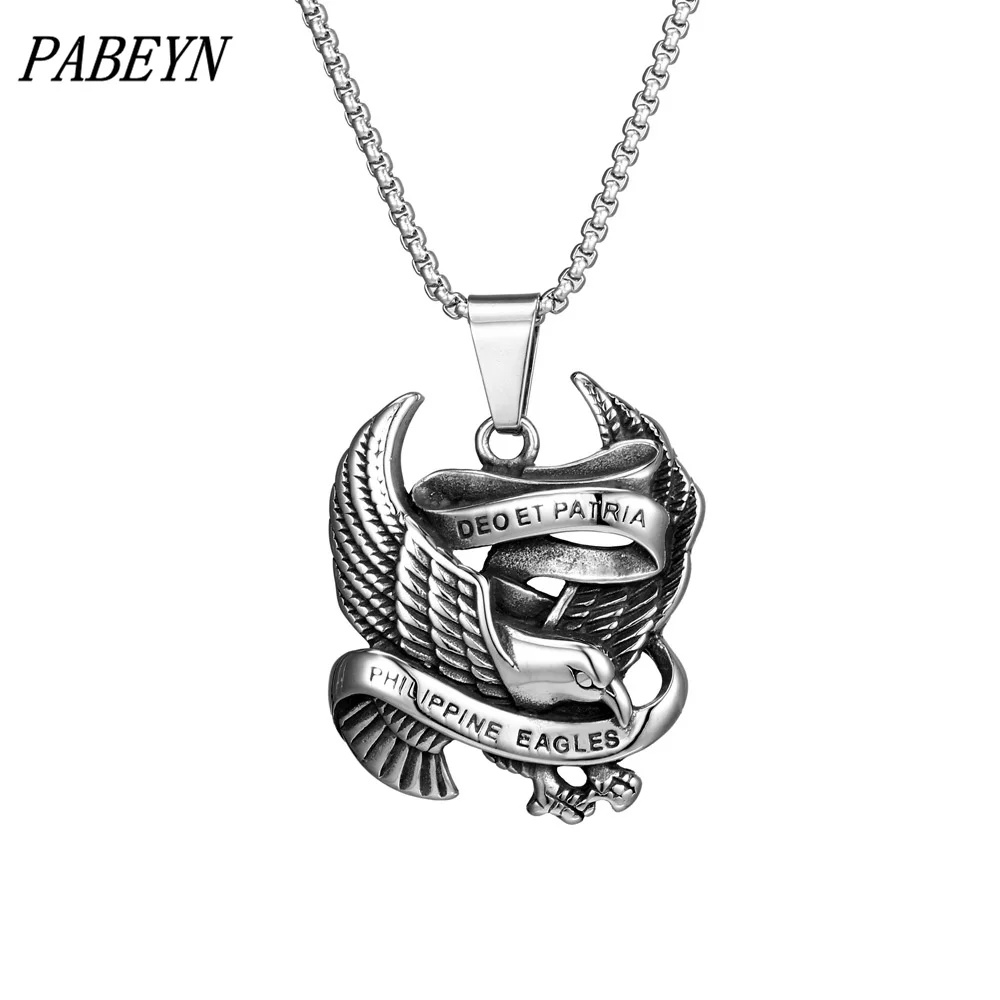 Ожерелье из нержавеющей стали Feiying мужское, мотоциклетная Подвеска из титановой стали в стиле ретро, хип-хоп, панк, вечернее Ювелирное Украшение