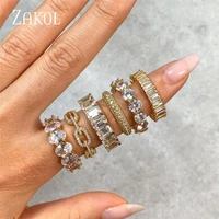 zakol brand eternity rings for women luxury oval cubic zirconia finger ring fashion wedding jewelry femme girls couples gift
