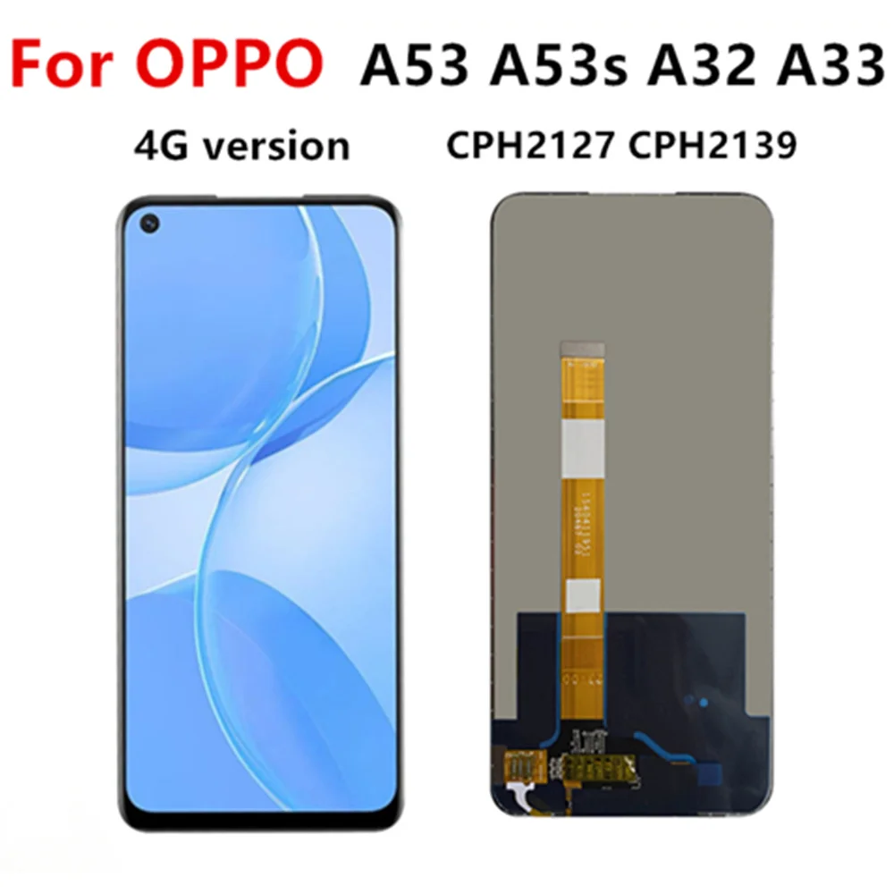 ЖК-дисплей 6,5 дюйма для OPPO A53 A53 s 2020 CPH2127 CPH2139, экран с сенсорным дигитайзером, сменный экран для OPPO A32 A33 4G