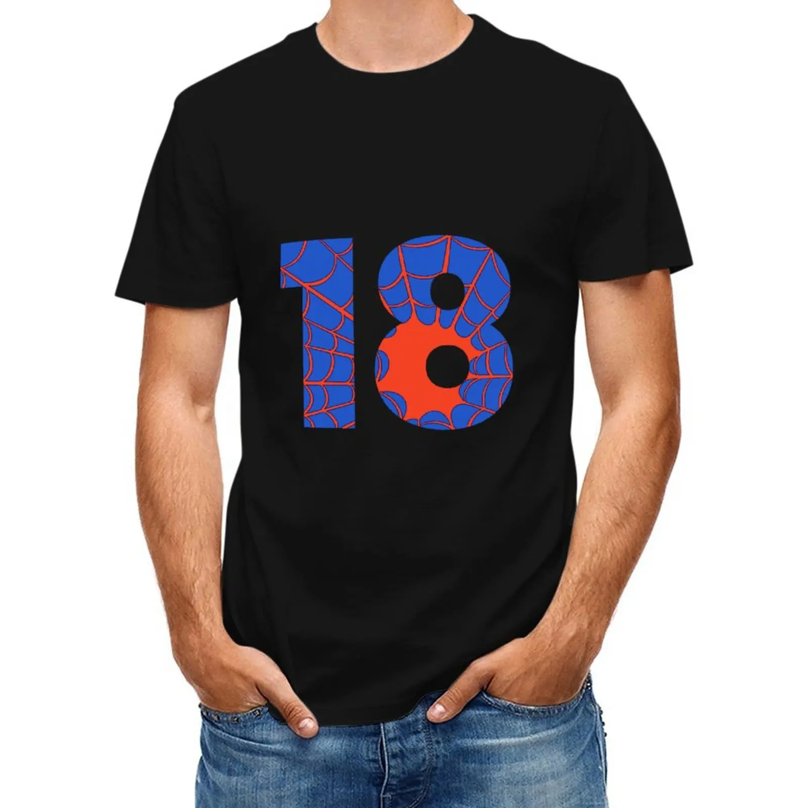 

2023 New Summer Clothes Men's/Woman's Handsome Short Sleeve Number Printed Short-sleeved Pure Cotton T-shirt
