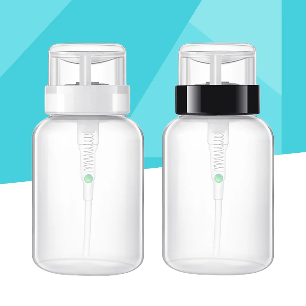 

2PCS 200ml Nail Remover Pump Dispensers Lockable Pump Dispenser Bottle for Nail Makeup Remover