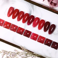 9 colors nail gel polish 8ml shiny red diamond soak off uv led varnish gel for manicure long lasting glitter nail art polish gel