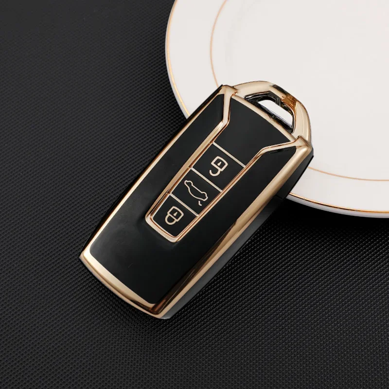 

Чехол для автомобильного ключа из ТПУ, мягкий защитный чехол для автомобильного ключа для Volkswagen Touareg 2018 2019 2020 2021, аксессуары