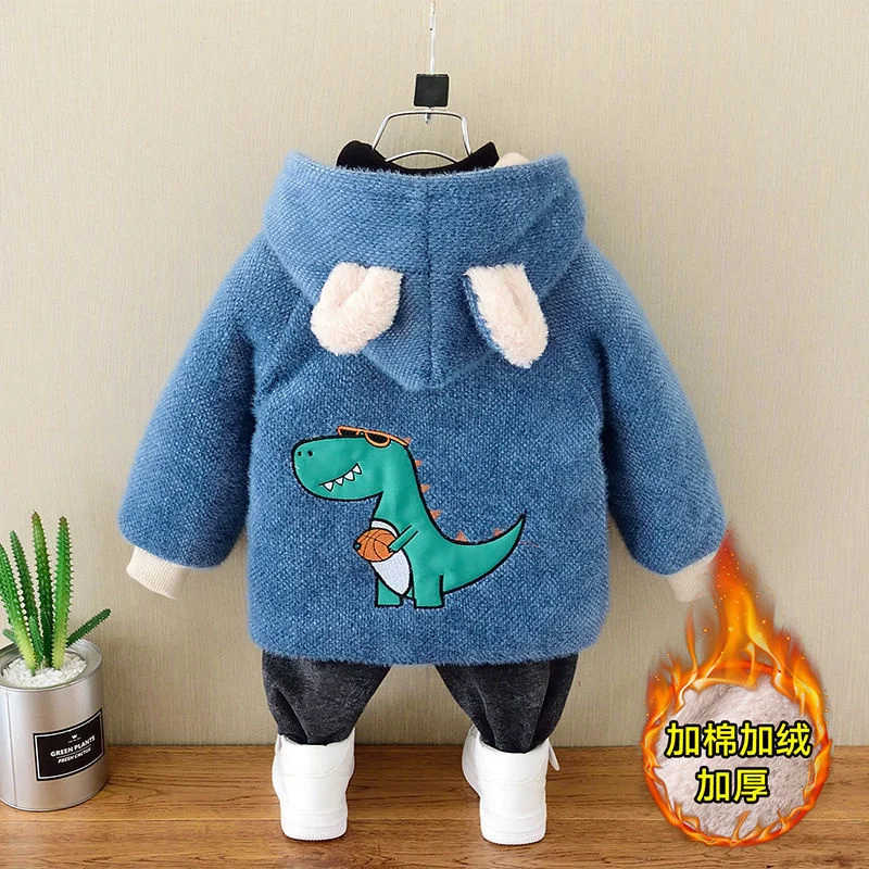 Пальто для мальчиков куртка хлопковая верхняя одежда ветровка 2023 утепленная