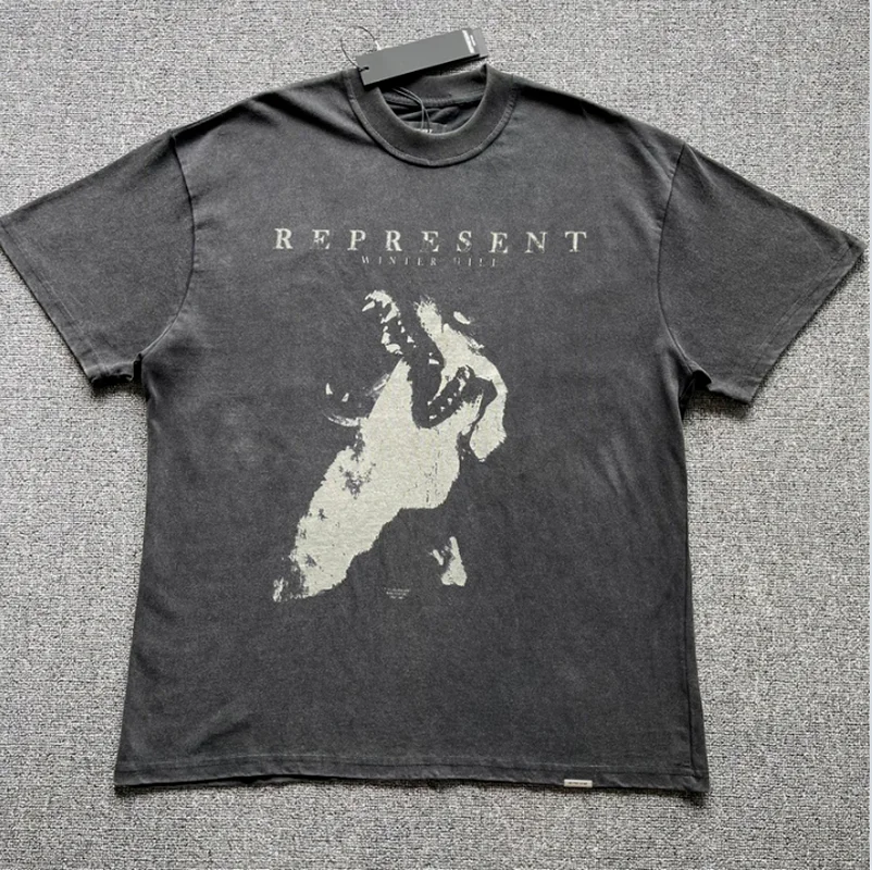 

2022ss REPRESENT WOLVES OF WINTER HILL Fashion T Shirt Men 1:1 Best Quality Vintage Oversized Represent Women T-shirt Top Tees