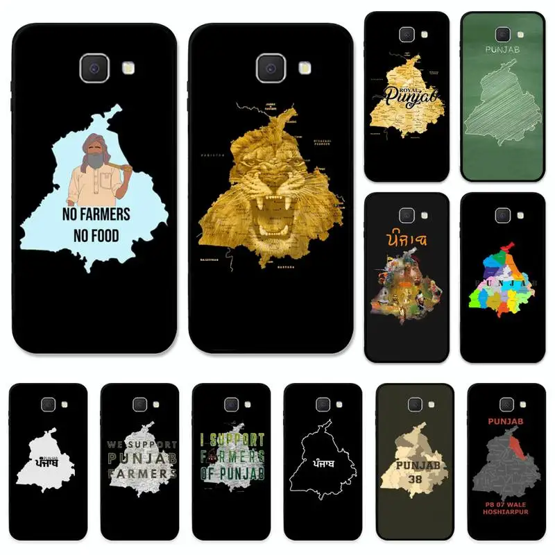 

Punjab Map Phone Case for Samsung J7 J5 J2 Pro Prime J6 J4 Plus J8 A72 A52 A42 A32 A21 Soft Tpu Cover