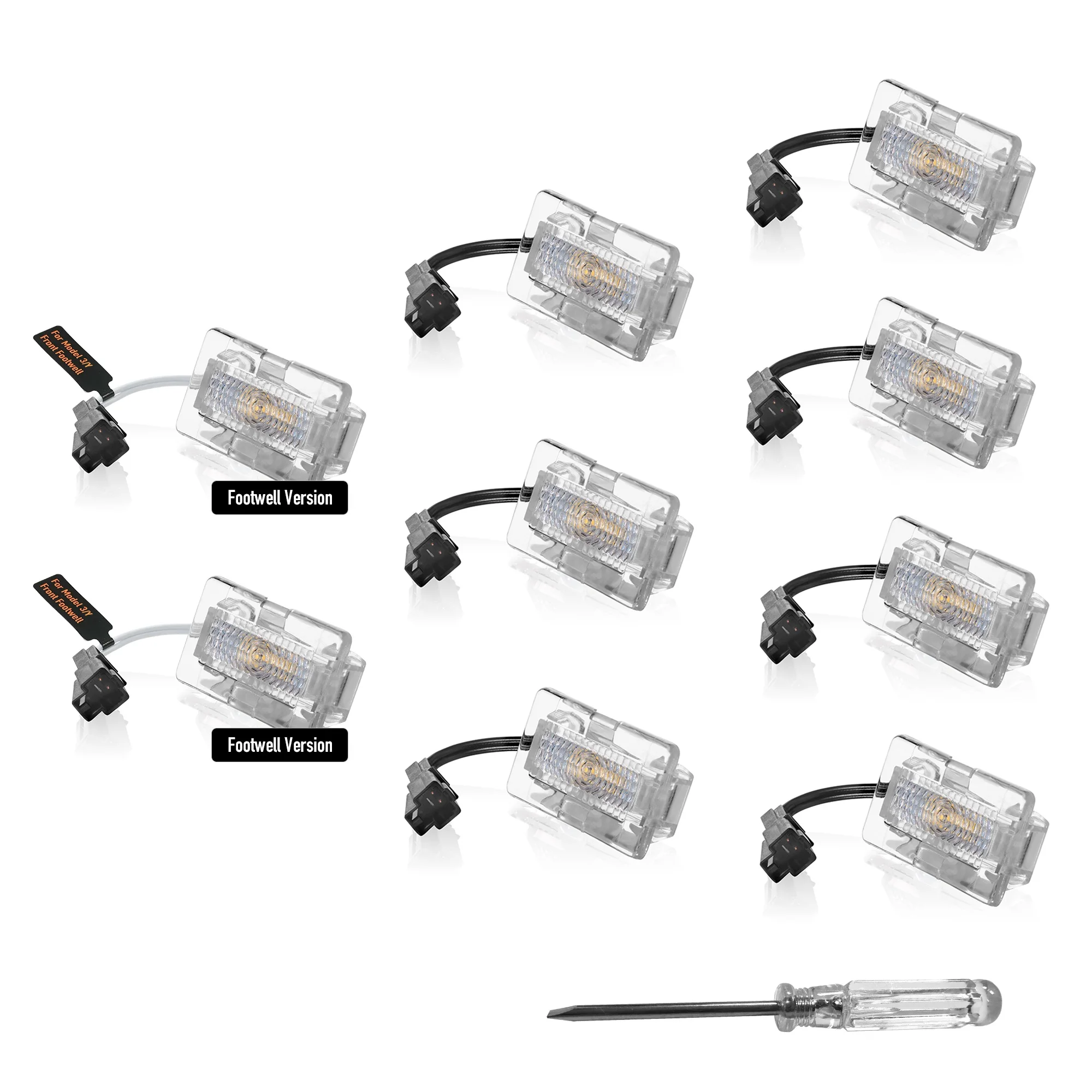 

Full 9 Pieces for Tesla Model 3, Ultra-Bright Interior Lighting Upgrade LED Kit
