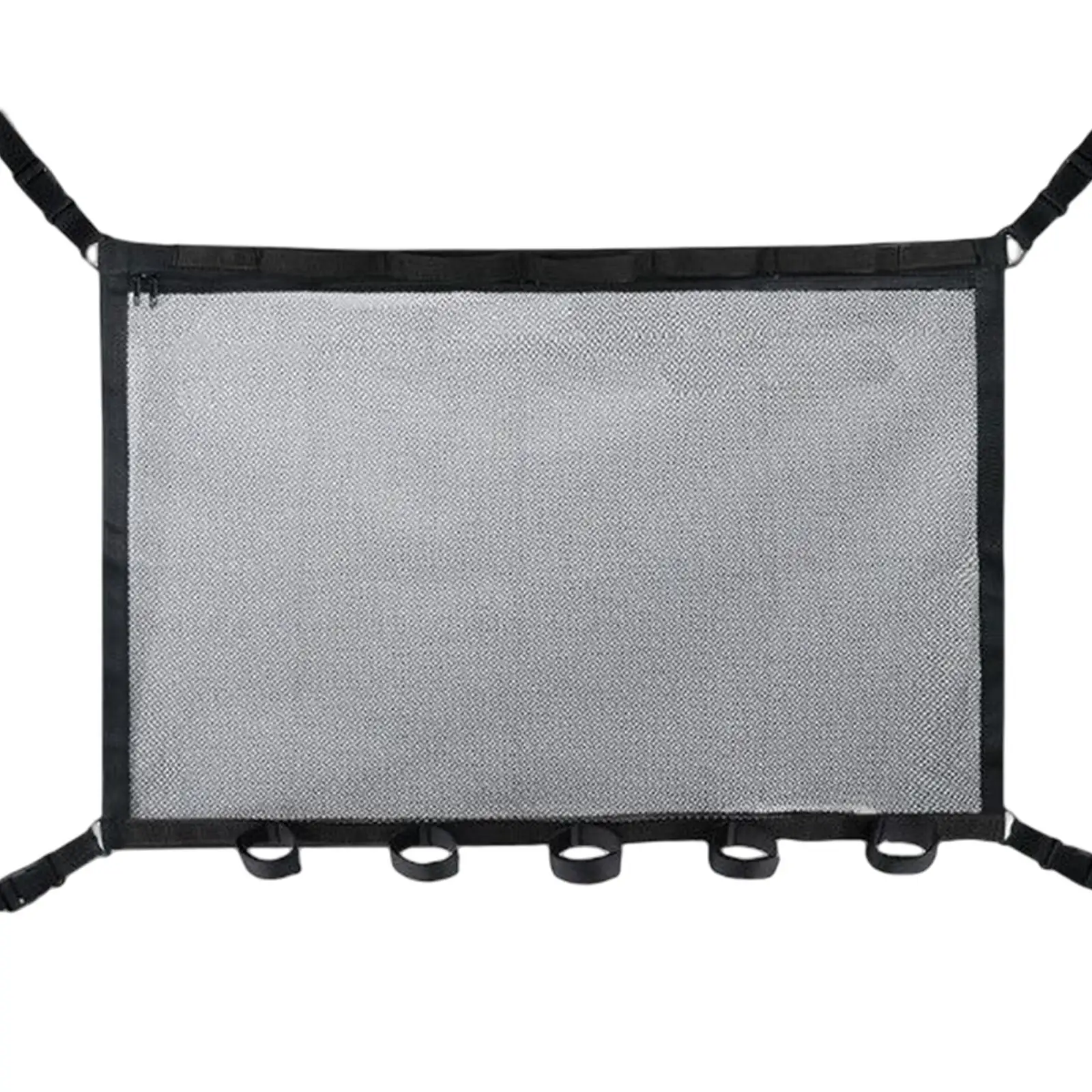 

Portable Car Ceiling Net Rod Holder Space Saving Double Layer Mesh Car Roof