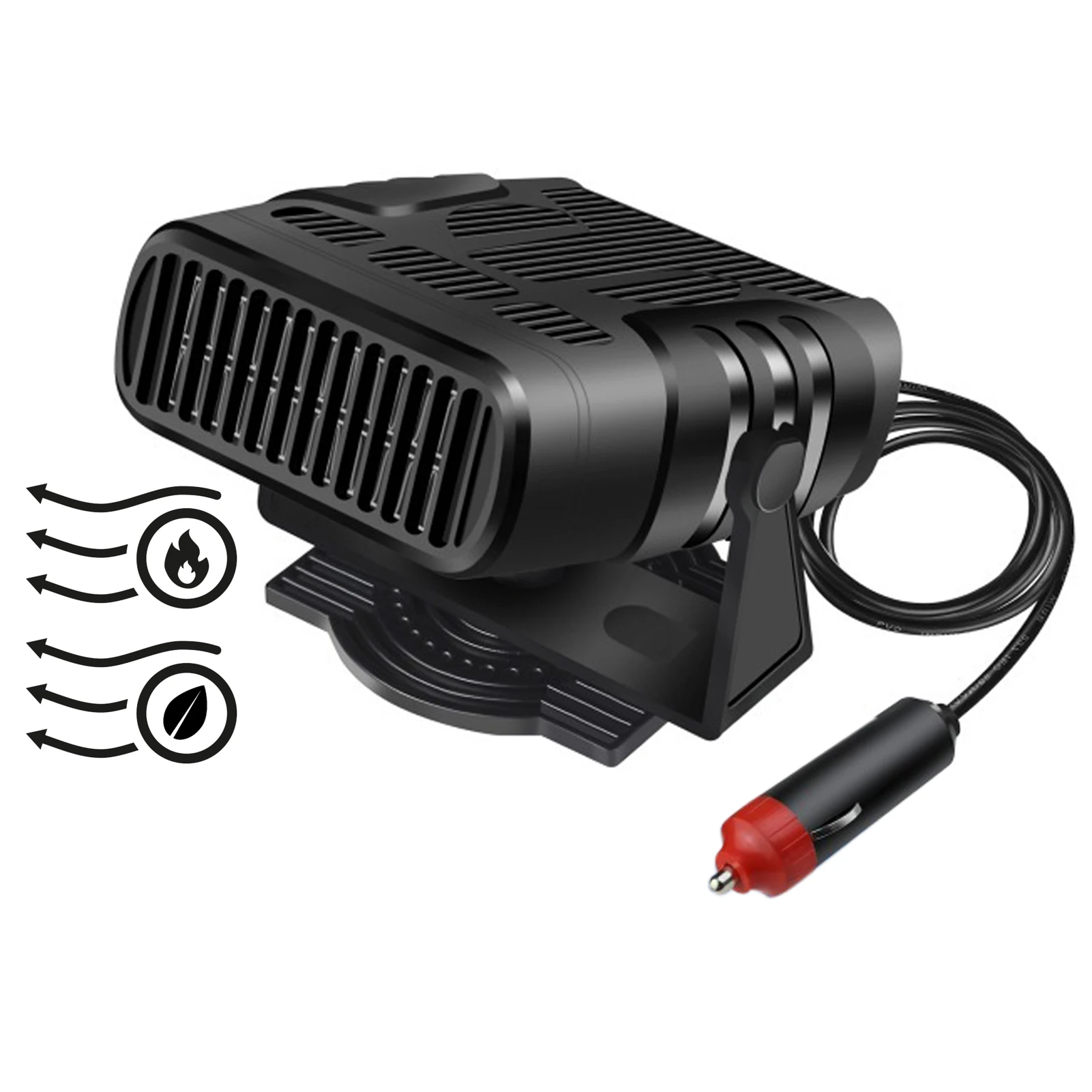 

2 In 1 Car Heaters 12/24V Car Heater Fast Heating Cooling Fan Windshield Defroster Defogger 360 Degree Adjustable Heater 120W