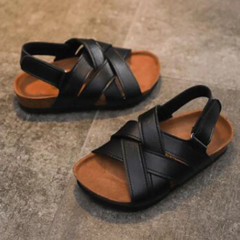 Новые летние сандалии для мальчиков повседневная пляжная обувь девочек детские