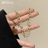 fashion jewelry one layer pearl crystal necklace 2022 new trend hot sale delicate design choker necklace for women wholesale