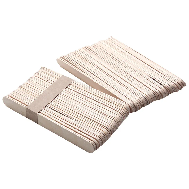

15cm Wooden Waxing Depilatory Stick Tongue Depressor Disposable Hair Removal Applicator Depilatory Tool