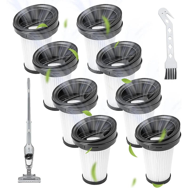8 фильтров для ручного пылесоса Grundig Vch 9629 9630 9631 фильтр с чистящей щеткой