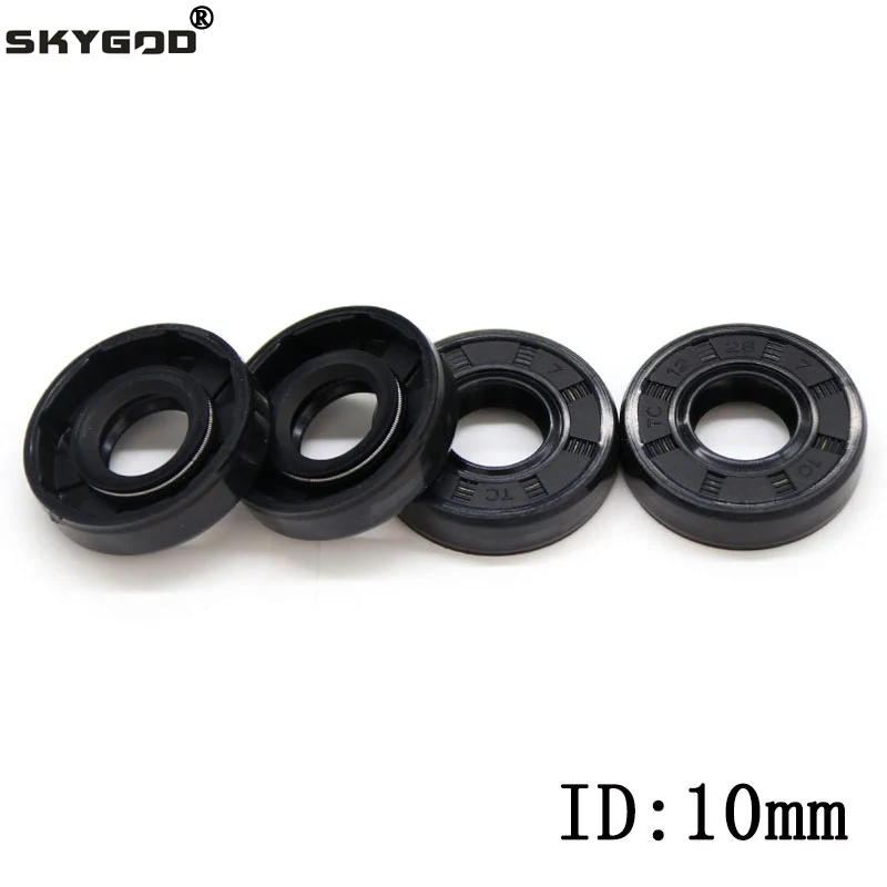 2/5pcs ID 10mm NBR  Nitrile Rubber Oil Seal TC-10*17/18/19/20/22/25/26*5/7/8/10 Nitrile Double Lip Oil Seal