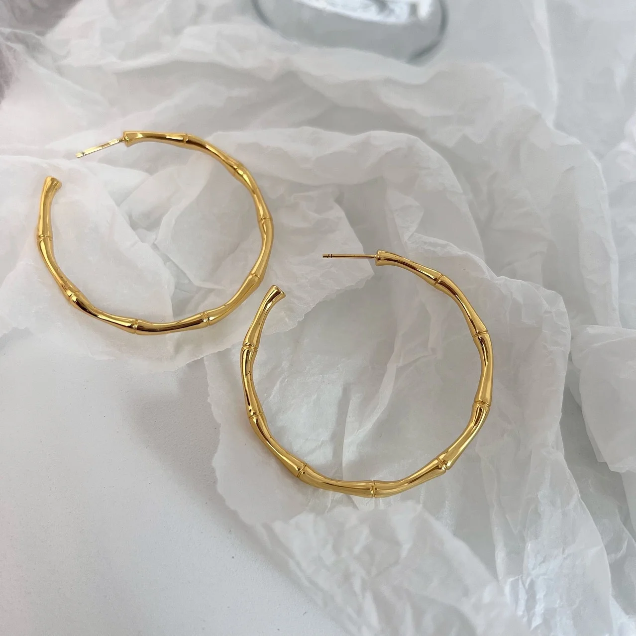 

Autumn G and Winter New Fashion China-Chic Scenery Face Bamboo Knot Ring Earrings Feminine Quality 92 Needle E6-3