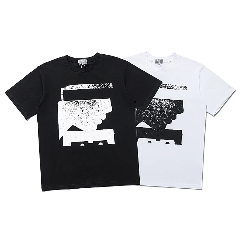 CAVEMPT Arrival TEE Portrait Poster Printing Мужчины Женщины C.E Хлопковая белая футболка с круглым