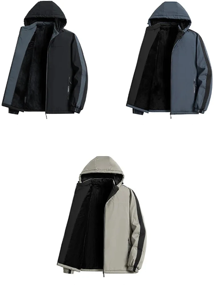 Мужская Флисовая Куртка удобное шерстяное толстое пальто для отдыха на осень и