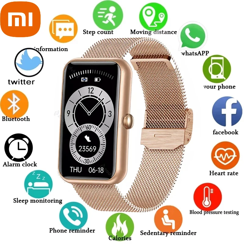 

XIAOMI New Smart Band Watch Fitness Tracker Bracelet Waterproof Smartwatch Heart Rate Monitor Blood Oxygen For Huawei