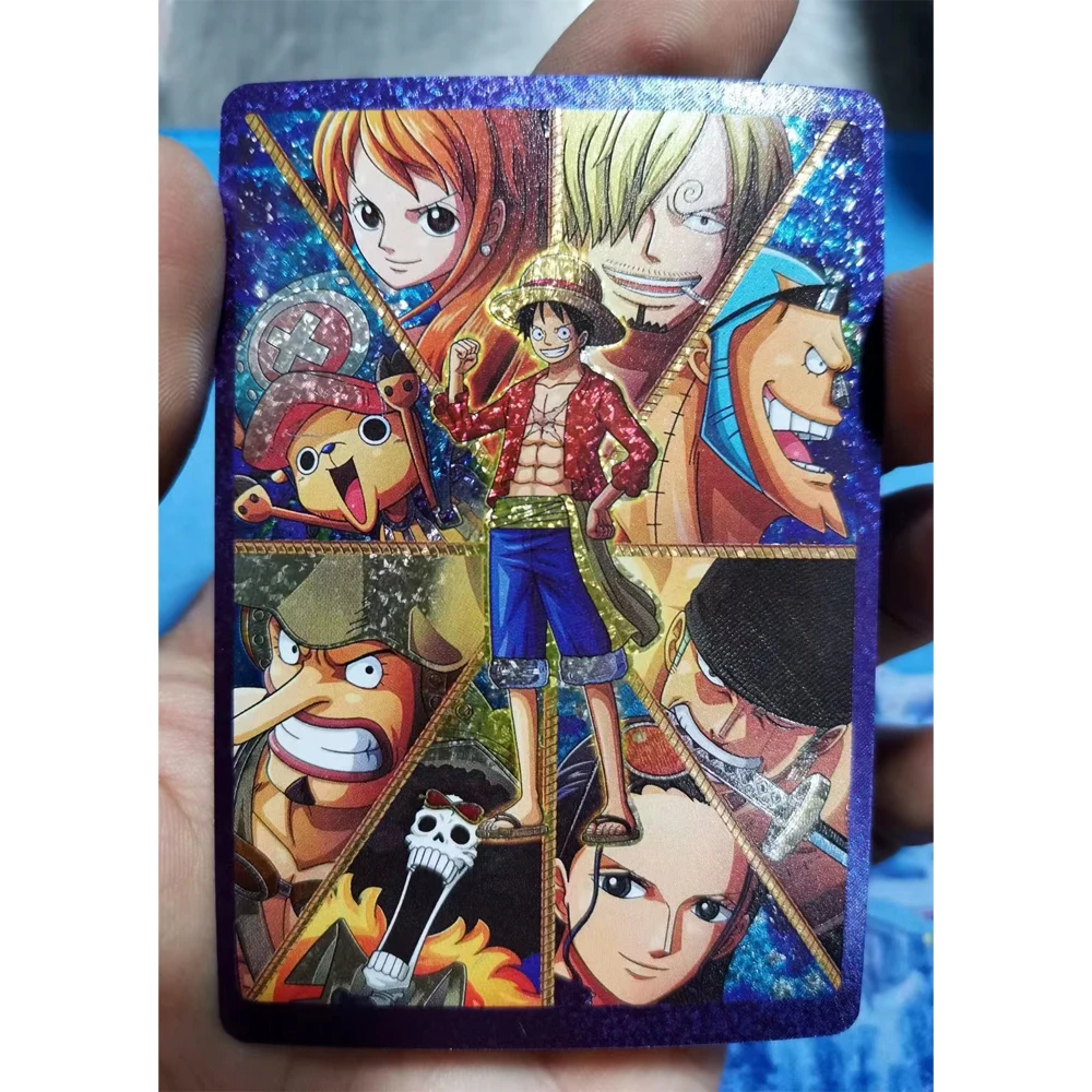 9 шт./набор цельные преломляющие флэш-карты Луффи кайдоу Сабо Шанкс флотская