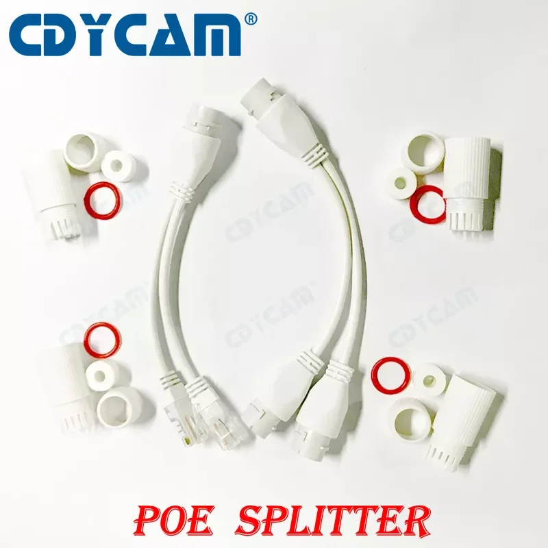 Brand POE Splitter 2-in-1 network cabling connector three-way RJ45 connector head for security camera install splitter
