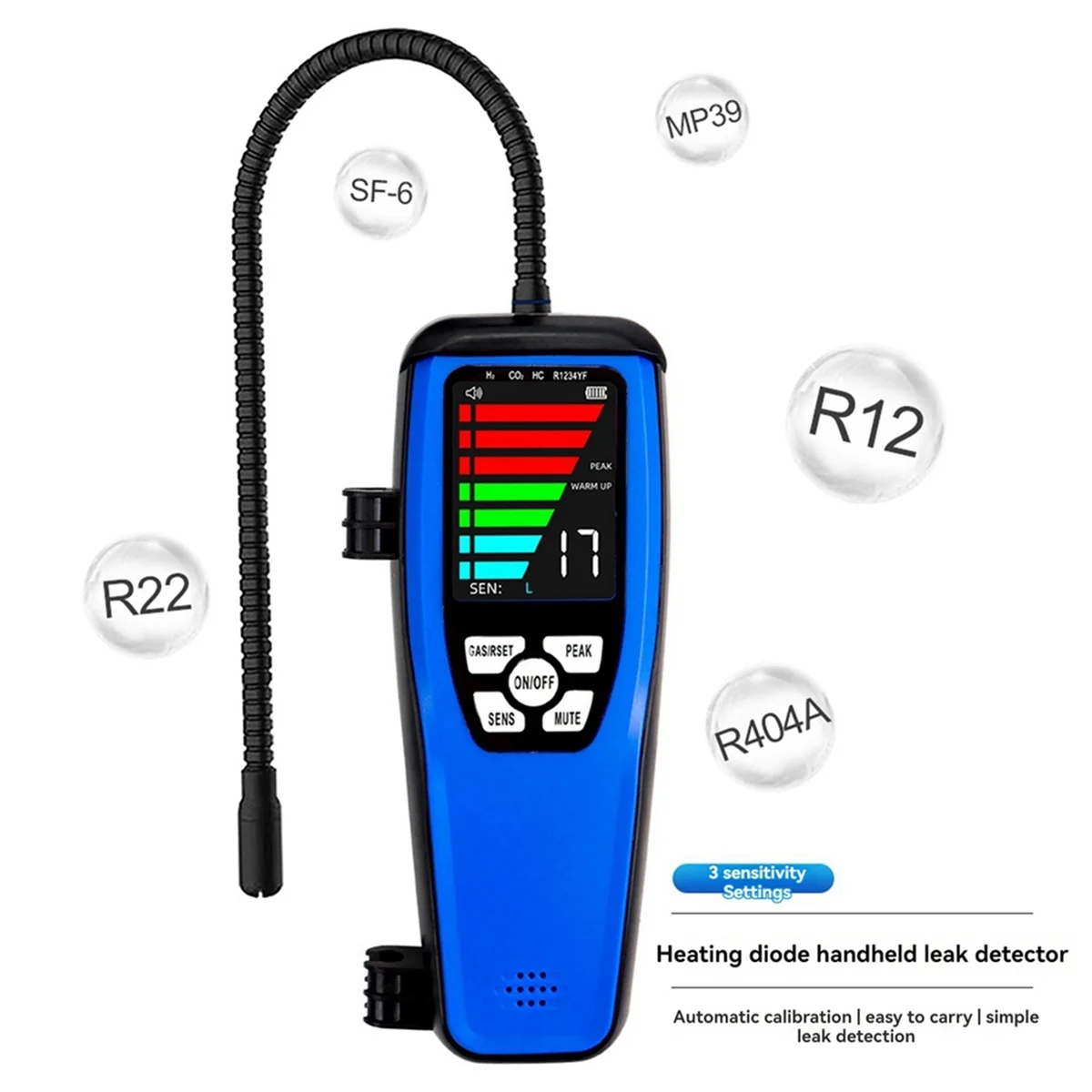 LD-200 Нагревательный диод Ручной детектор утечек Кондиционер Охлаждающая система