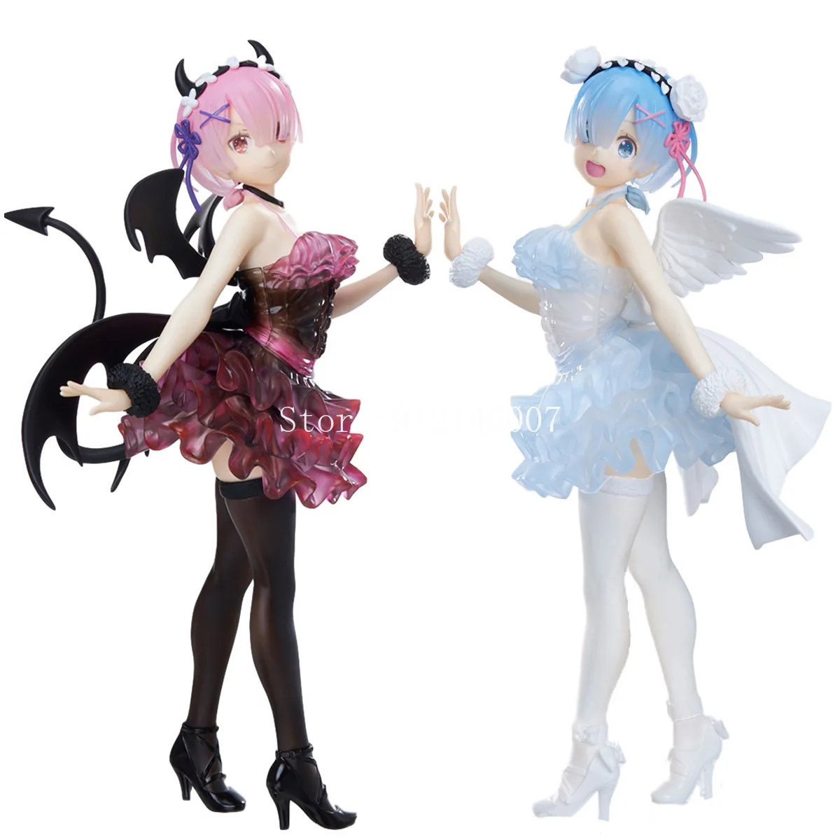 16cm Re:ZERO -Starting Life in Another World Anime Figure Angels Rem Demons Ram Action Figure Rem/Ram Figurine Model Doll Toys