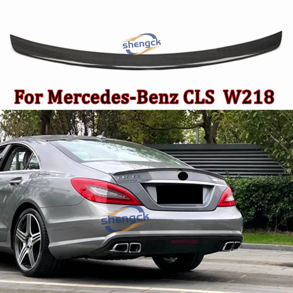 Для Mercedes-Benz CLS C218 W218 AMG стиль углеродное волокно задний спойлер крыло багажника