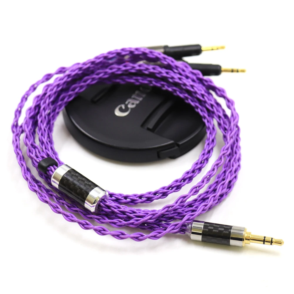 Новый Фиолетовый Hi-Fi 3 5 мм стерео 8 ядер 7N OCC посеребренный R70X обновленный кабель