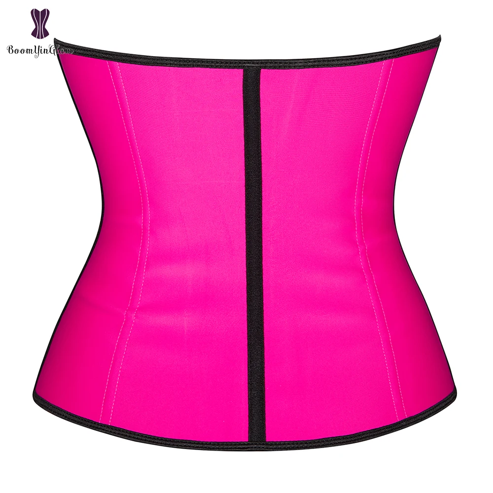 Женский корсет под грудью 9 спиральных стальных косточек латексный спортивный 3