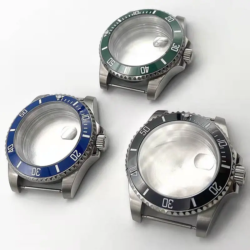 

Watch Accessories 40mm 316L Stainless Steel Sapphire Glass Date Watch Case Fit For ROX 2813 8215 2836 8200 Movement