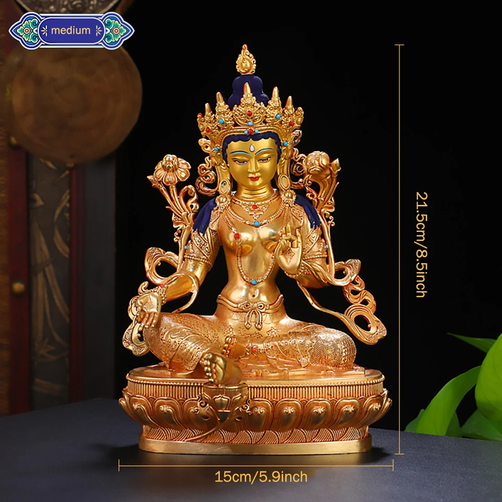 Медная статуэтка Будды Зеленой Тары