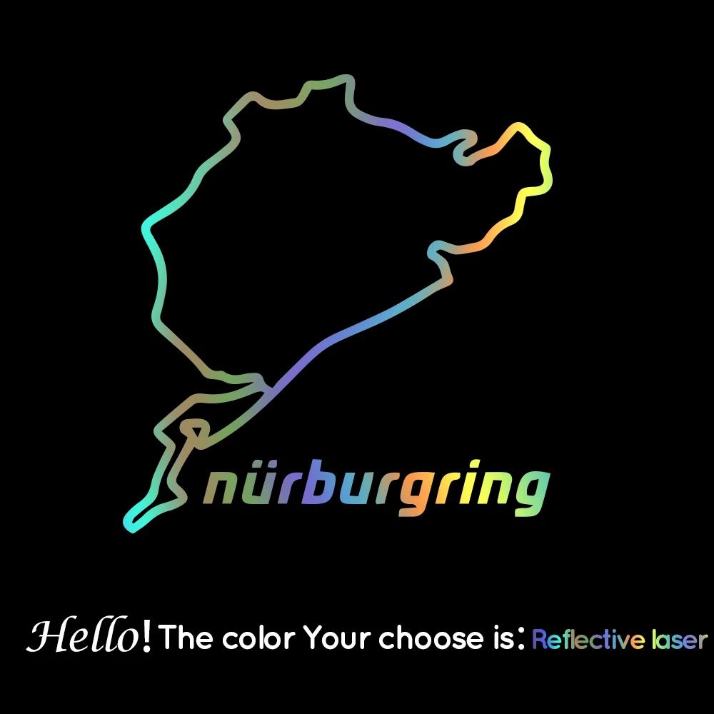 

Крутой дизайн, автомобильные наклейки nurburgring на автомобиле, виниловые автомобильные наклейки, водонепроницаемые наклейки
