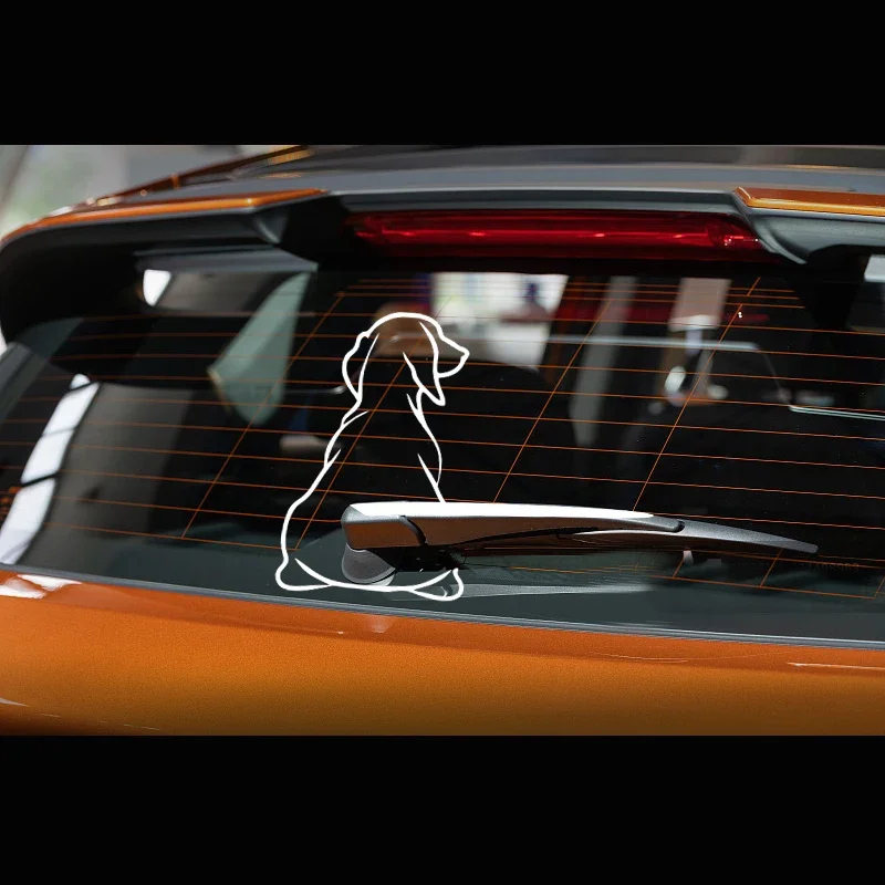 Милая Наклейка На Окно Автомобиля С Подвижным Хвостом Собаки 21x31 См Забавная Тема