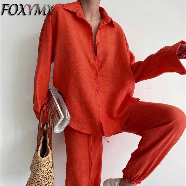 

Summer Women's Shirt Pleated Two Piece Set Slim High Waist Pencil Pants Suit 2022 Casual Elegant Office Ladies Female Outfit