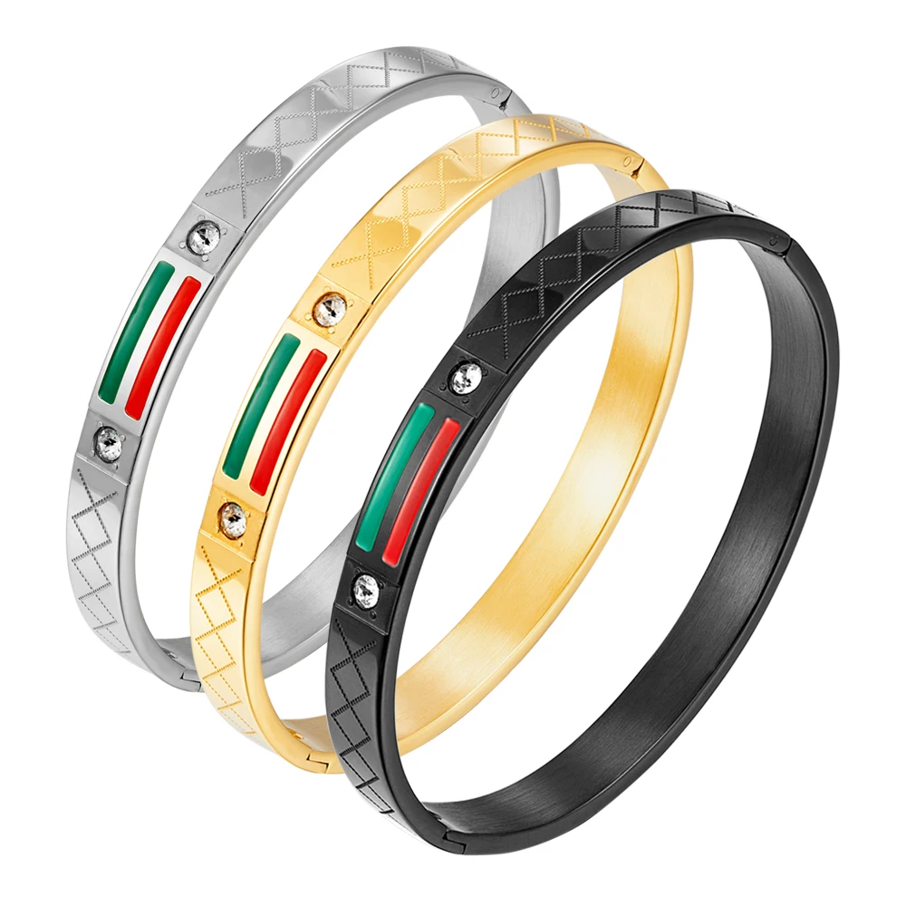 Мужские и женские браслеты ювелирные изделия из нержавеющей стали 304 красный