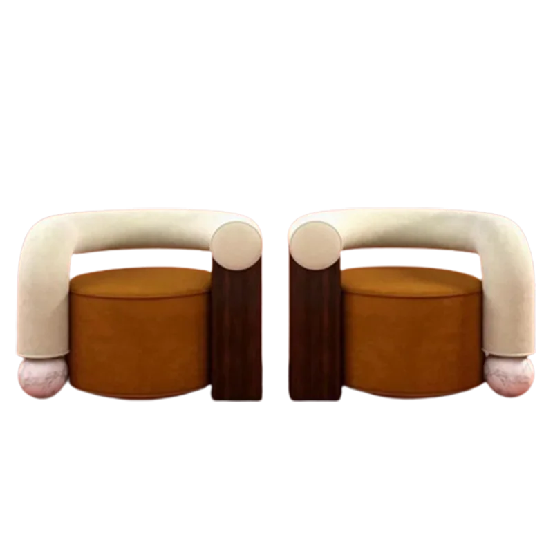 Красный удобный трендовый стул подлокотник губка дизайн красоты для чтения