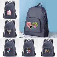 unisex lightweight foldable bag outdoor backpack portable camping hiking color print travel daypack leisure women men sport bags