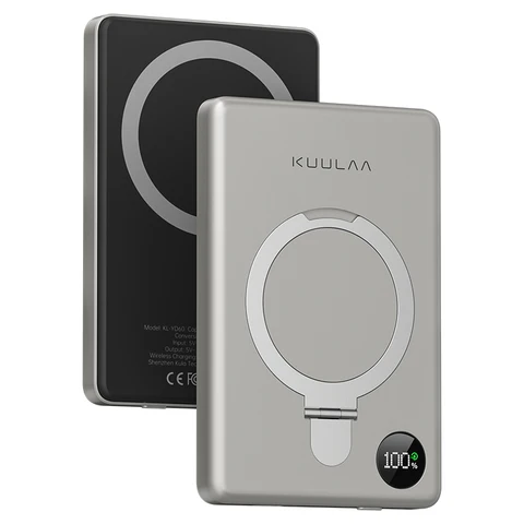 KUULAA Power Bank 10000 мАч Магнитная батарея с подставкой Внешняя батарея Быстрая зарядка для iPhone 16 15 14 13 PowerBank