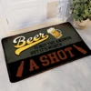 BlessLiving Beer Light Sign Theme Small Carpet Black And Red Background Floor Rugs Anti-Slip Doormat Home Decor Area Mats 1
