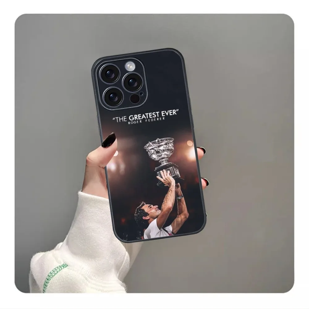 Чехол для телефона Tennis R-Roger F-Federer iPhone 16 15 14 13 12 11 PRO MAX PLUS Mini TPU мягкий приятный кожи
