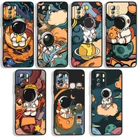 good looking astronaut phone case for xiaomi redmi note 4x 5 5a32gb 6 7 8t 8 9 9t 9pro max 9s pro black luxury silicone back