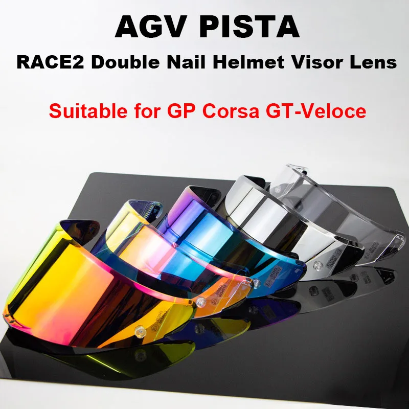 

AGV PISTA RACE2 Double Nail Helmet Visor Lens Suitable for GP CORSA GT-Veloce Full Face Helmet Motorcycle Accessories Casco AGV