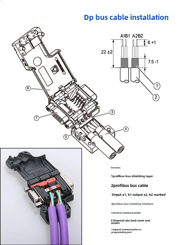 Совместим с разъемом связи Siemens DP. Разъем profibus 485. 972-0BA12-0XA0.