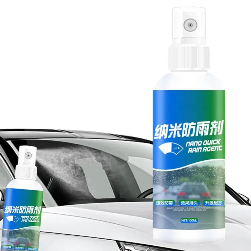 Auto Glass Rainproof Agent 100ml Eyeglass Anti Fog Spray Rainproofing Agent For Car Windows Windshields Bathroom Mirrors Glasses