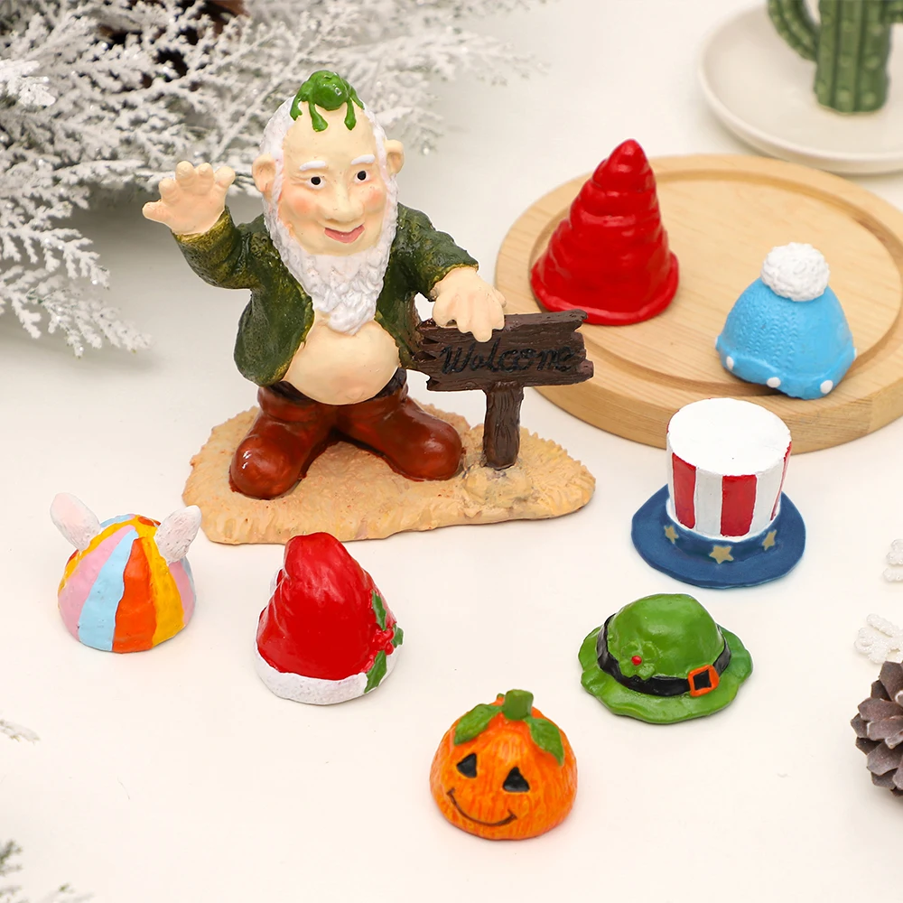 Рождественские Украшения сделай Сам Фигурки Гномов Изделия Из Смолы Миниатюрные